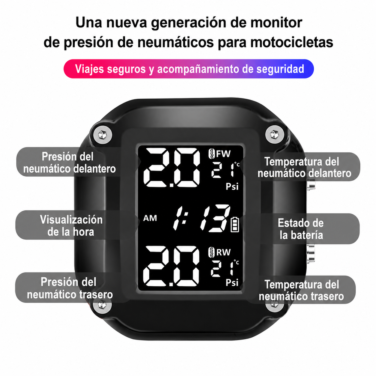 TPMS - Medidor de presión de neumáticos