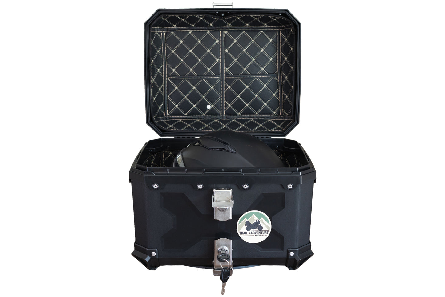 Baúl Trasero 45L para Moto Trail & Adventure – Base Universal – Doble Cerradura