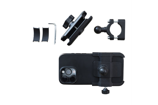 Soporte Celular Moto Aluminio Tipo RAM – Fijación Firme Manillar 22 a 32 mm