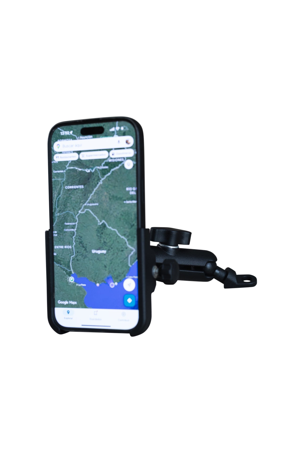 Soporte Celular Moto Aluminio Tipo RAM – Anclaje a Espejo – Fijación Ultra Firme