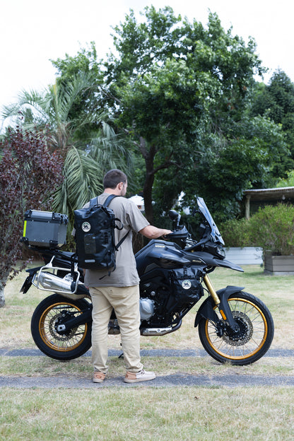 Mochila Impermeable Moto 30L PVC Trail & Adventure – Waterproof – Roll-Top
