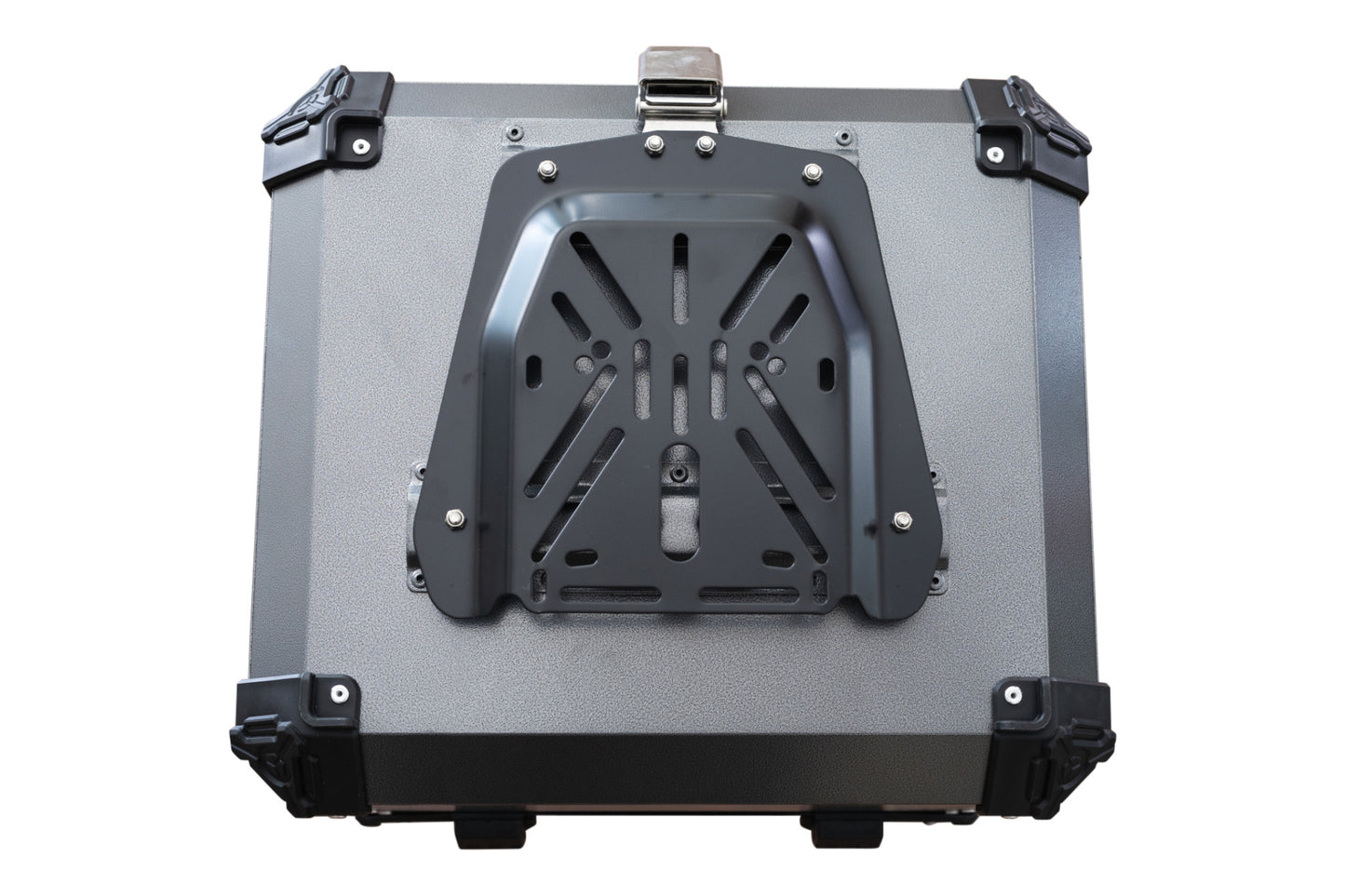 Baúl Trasero de Aluminio 55L para Moto Trail & Adventure – Base Universal – Resistente al Agua